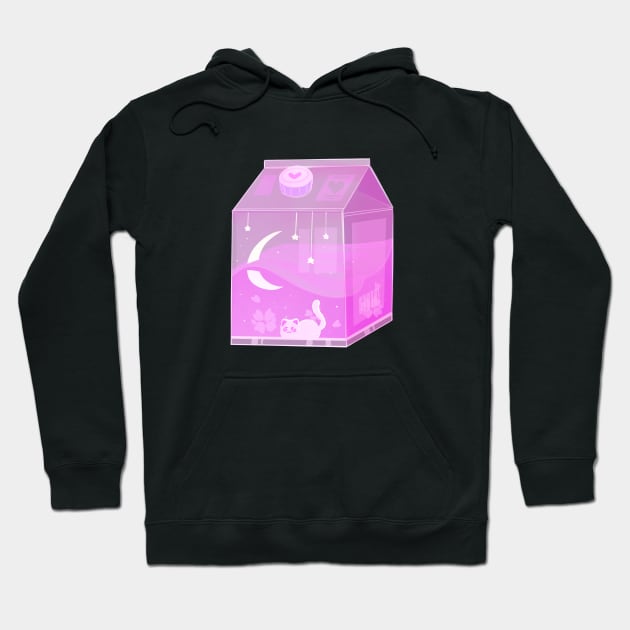 Sakura Cat Milk! Hoodie by silly cattos